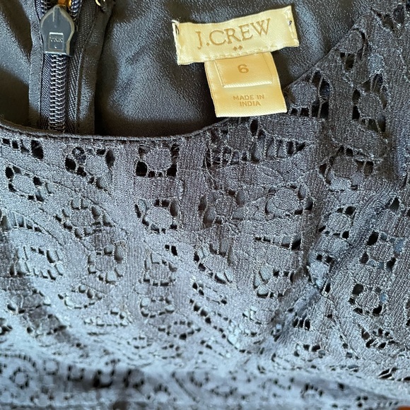 J crew navy swirling lace dress size 6 fit and flare - Picture 3 of 4